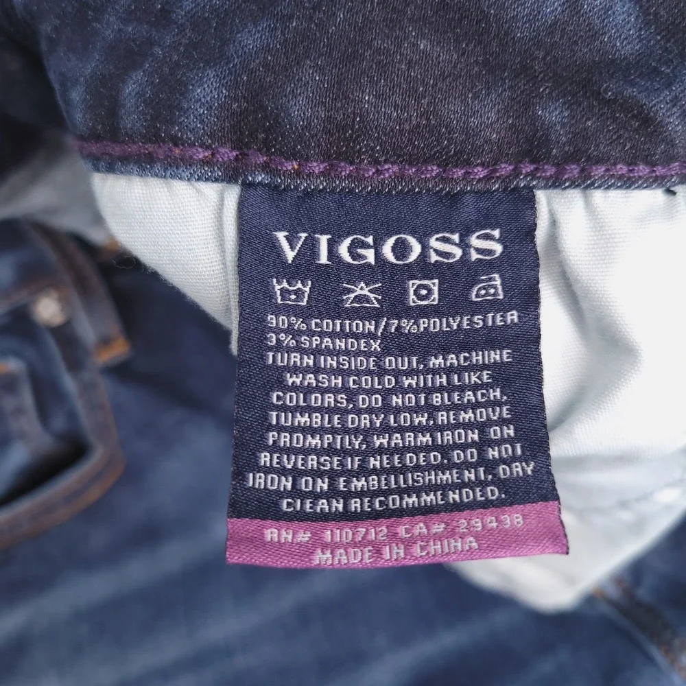VIGOSS Jeans Size 31 Jagger Super Skinny Classic Fit Distressed Denim